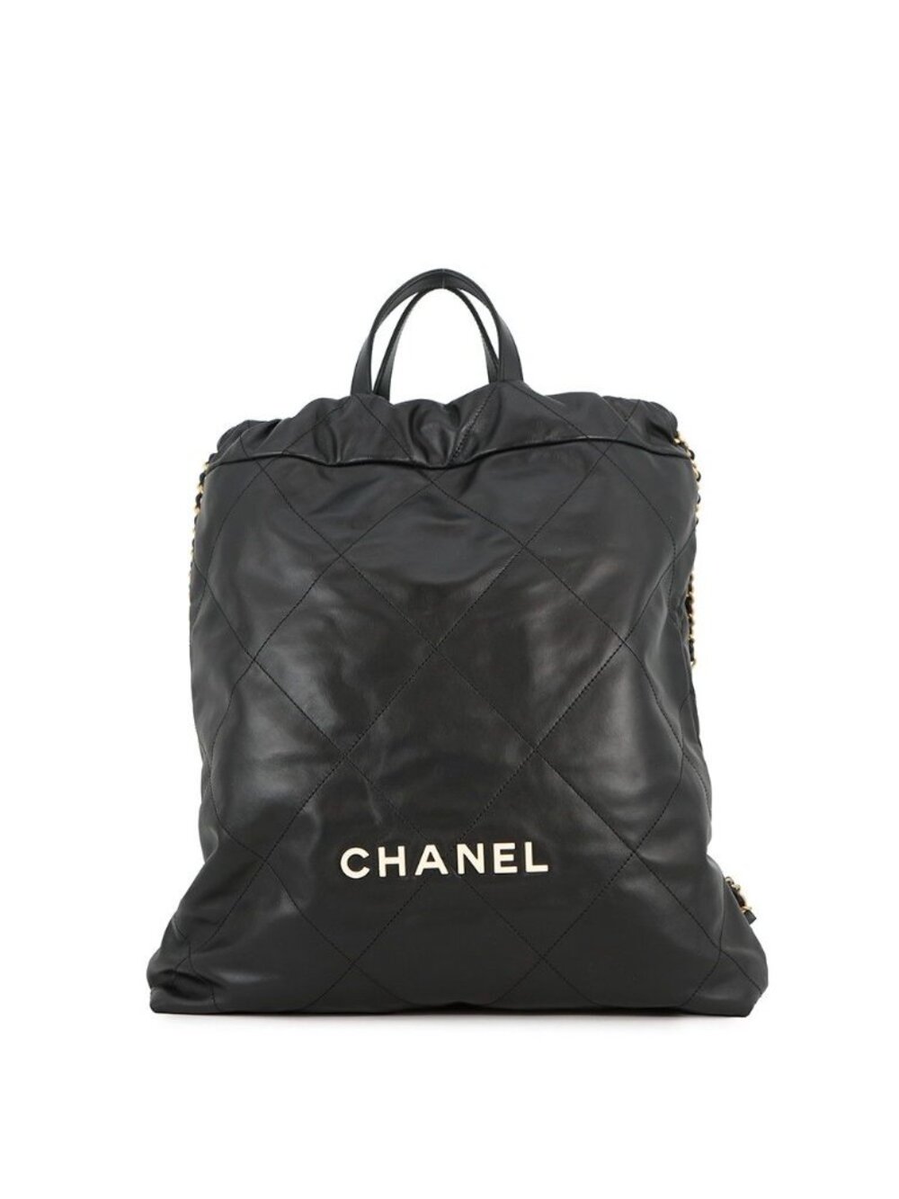Chanel Backpack 22 Large Leather Black